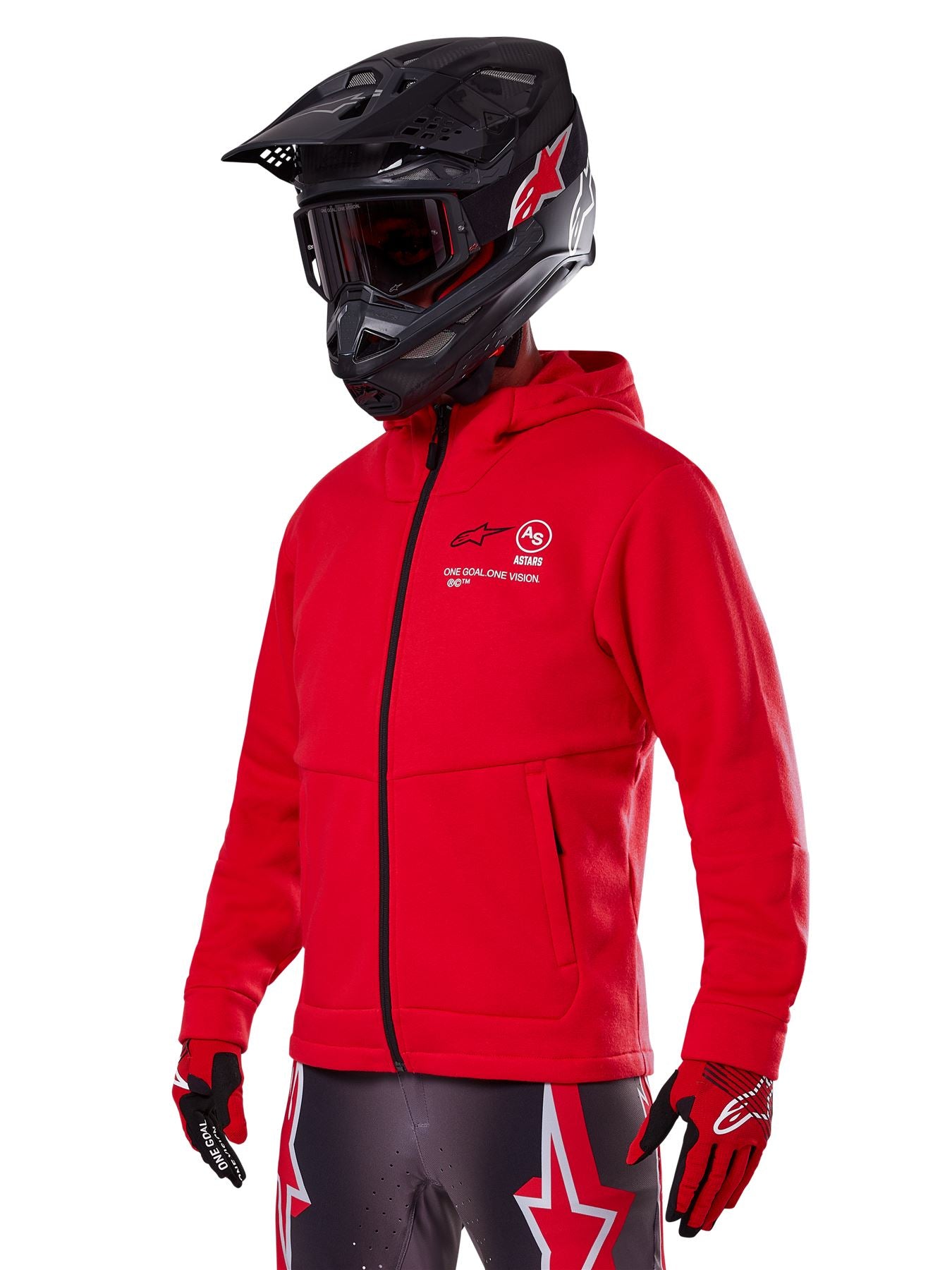 Alpinestars 2026 Racer MX Fleece Ride Hoodie Bright Red